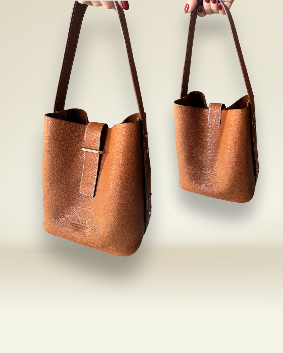 MYSTI - Sac porté main - Feuille d'automne, Cuir Novonappa - Sur commande