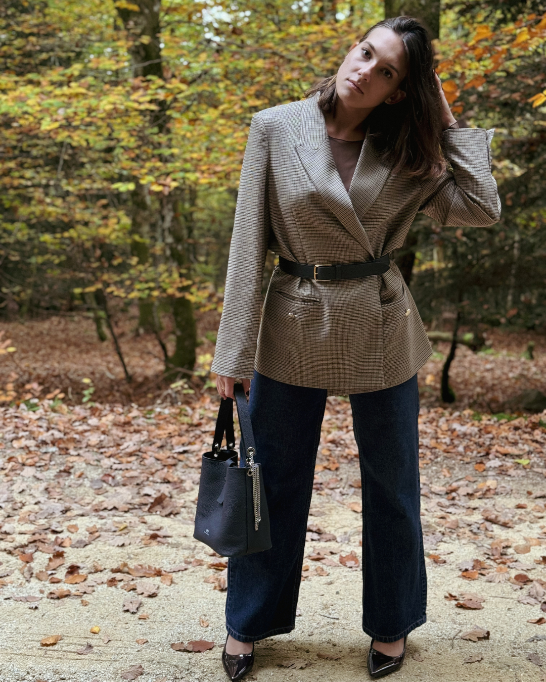 MYSTI TWIN - Leather shoulder and hand bag - Made to order