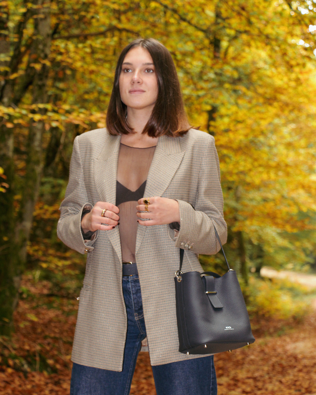 MYSTI TWIN - Leather shoulder and hand bag - Made to order