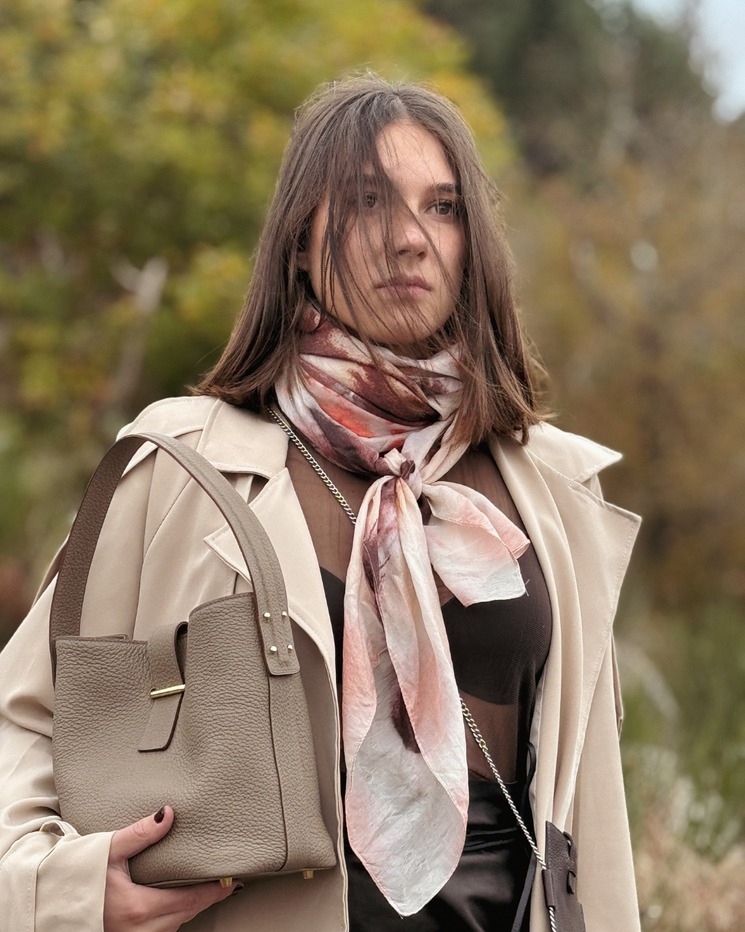 MYSTI - Leather bag for hand and shoulder - Made to order