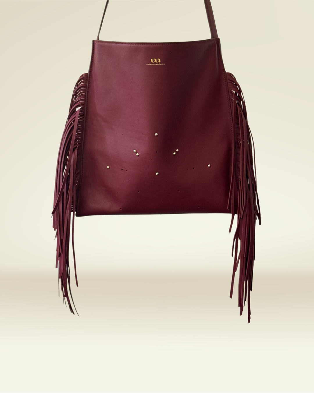 SOLIS - Sac porté épaule - Bordeaux, Cuir Lisse - Sur commande